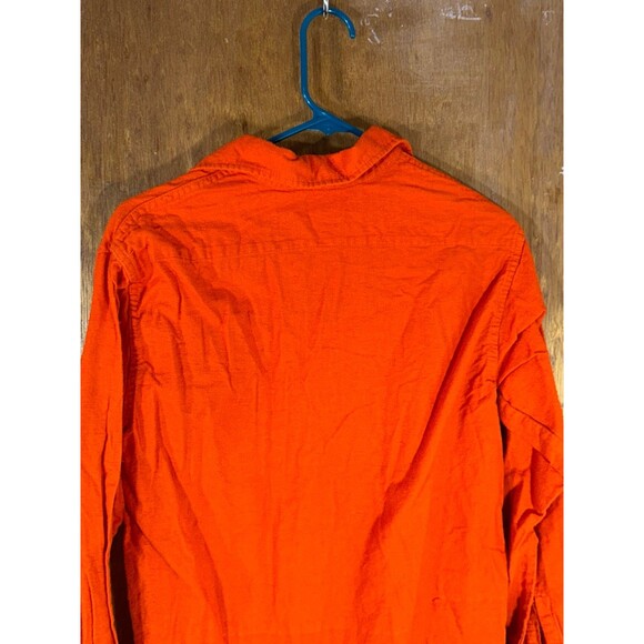 Vintage Big Mac JC‎ Penneys Flannel Collar Button Up Orange USA Medium 15-15.5 - Picture 7 of 9